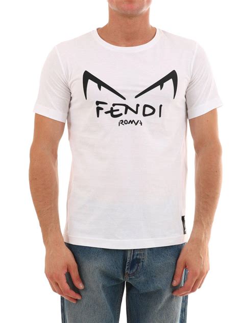 fendi white t shirts|fendi eyes t shirt men's.